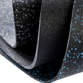 Onderaanzicht Hi-Tech rubber rollen volledig zwart of met sparkle blauw/grijs