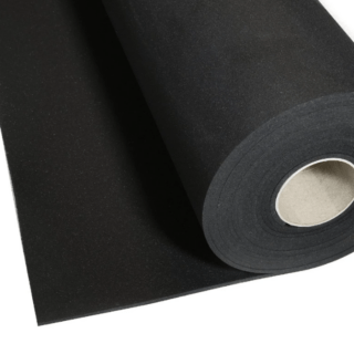 Bovenaanzicht Hi-Tech Granulaatrubber rollen voor in sportscholen.