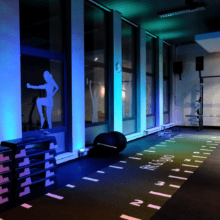 Sprinttrack met nummer belijning Fit & Fysio Linne